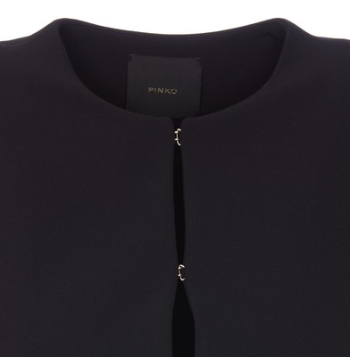 Pre-owned Pinko Megnone Single Breasted Jacket 38 It In Black