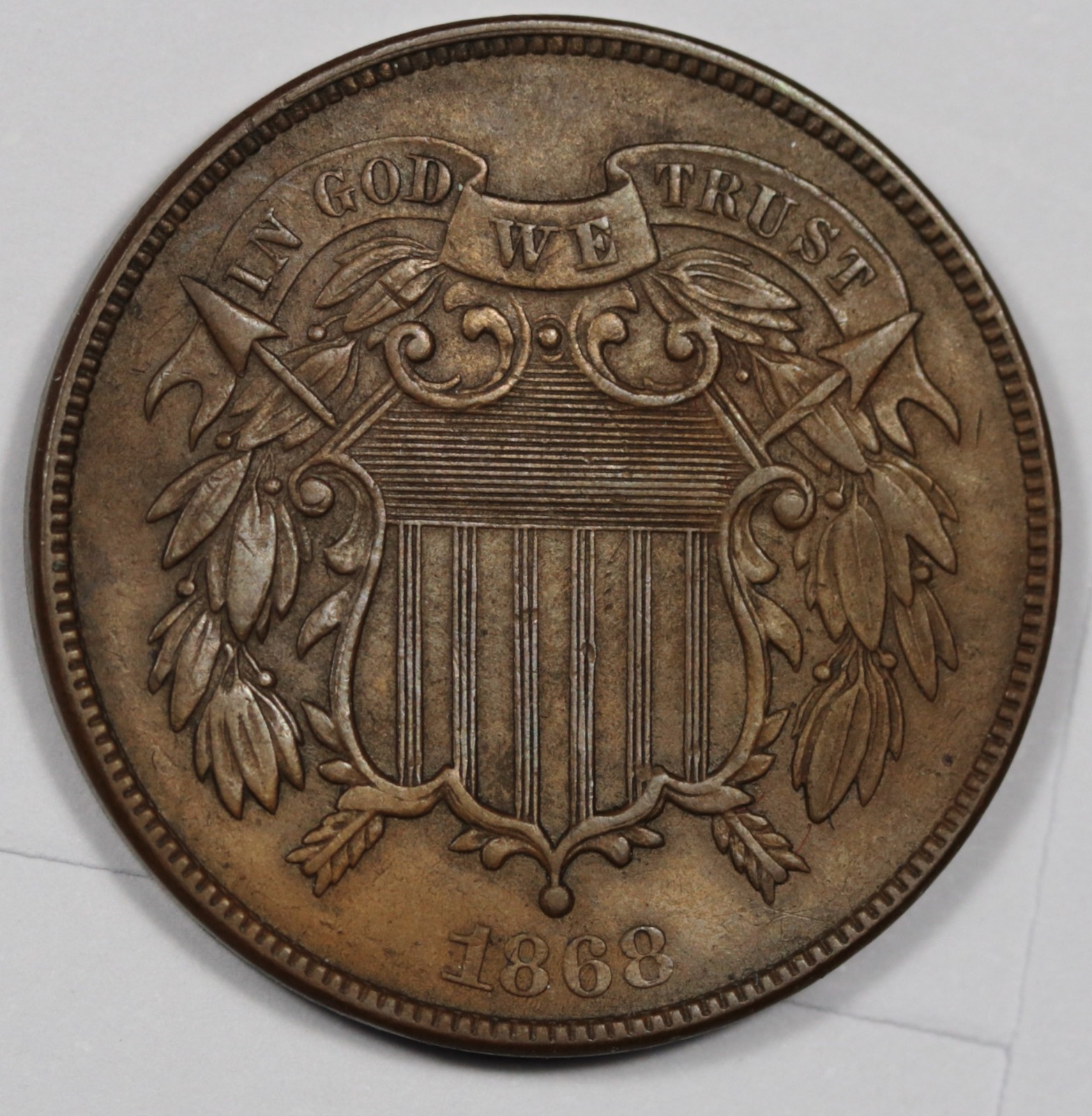 くぃーん０２０９ 1868 2 Cent Piece. XF-AU. 209009 | eBay