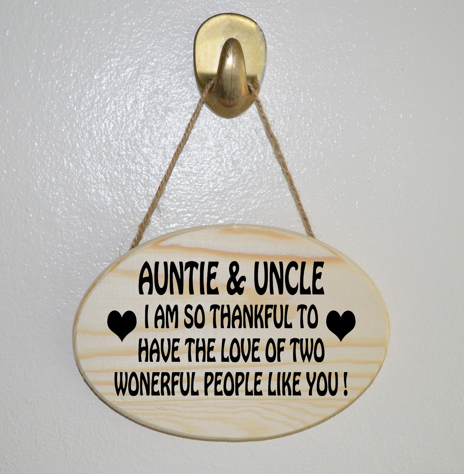 aunt and uncle plaque