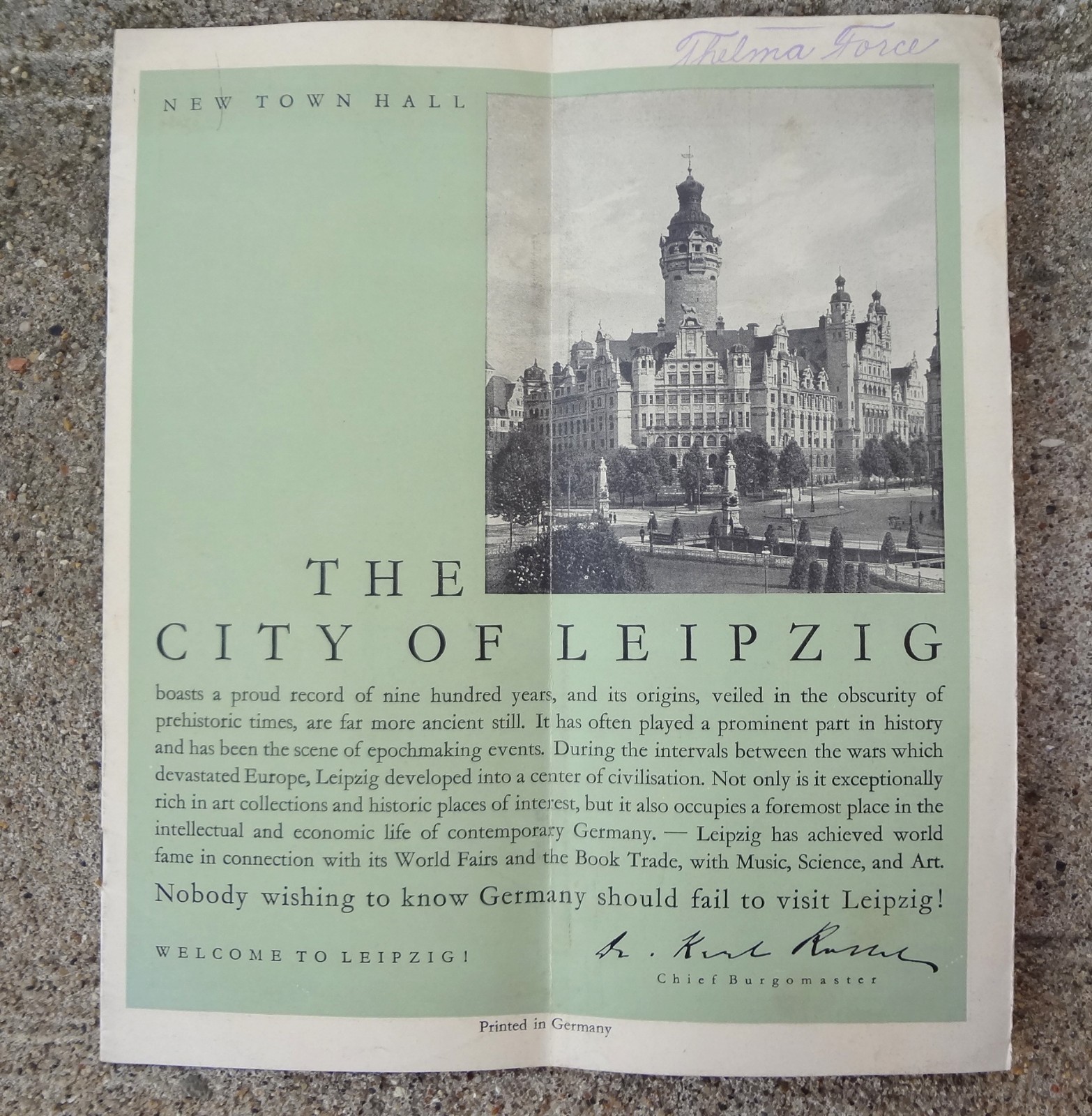 GERMANY Leipzig vintage fold-out brochure ca 1932 in English Railroads buildings