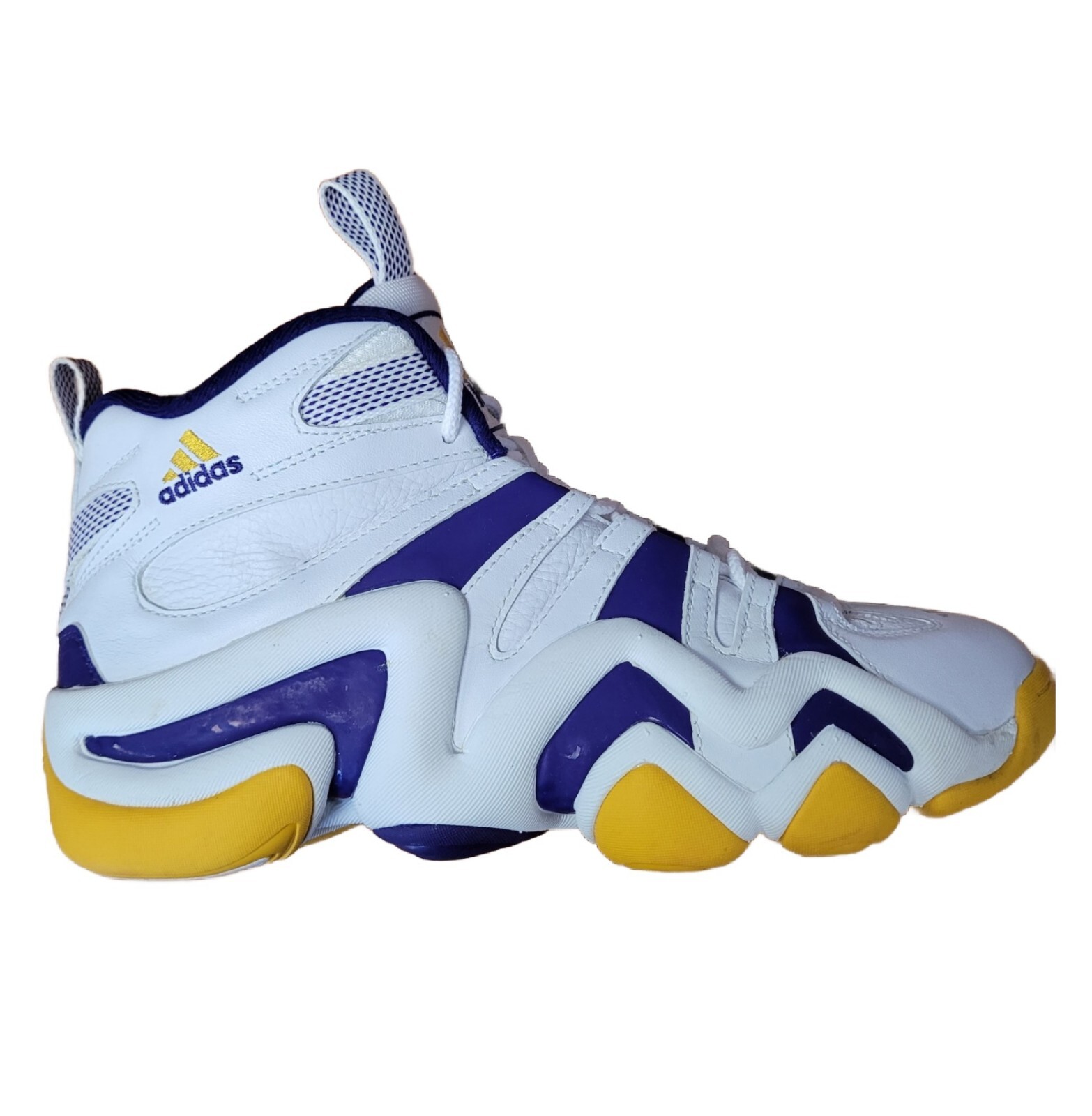 Adidas Crazy 8 'Lakers Home' Mens Size 9 - 467967 White Adidas Crazy 8 'Lakers Home' Mens Size 9 - 467967 White