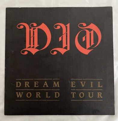DIO:  DREAM EVIL  WORLD TOUR BOOK (1987); PERSONALIZED AUTOGRAPH.
