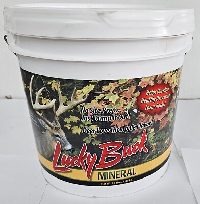 Lucky Buck LBM20 Deer Mineral Supplement, Apple Flavored, 20# Bucket