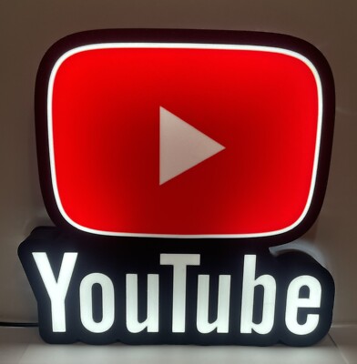 YouTube 3d Printed LED Sign
