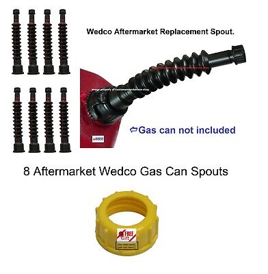 2-Pk Genuine Original Wedco Briggs /& Stratton GAS CAN SPOUTS 84060 CR T201 VERSAFLEX Pouring fuel Nozzle including its Spout Gasket /& Spout Cap only for Gasoline Diesel Kerosene W120 W220 W500 W520
