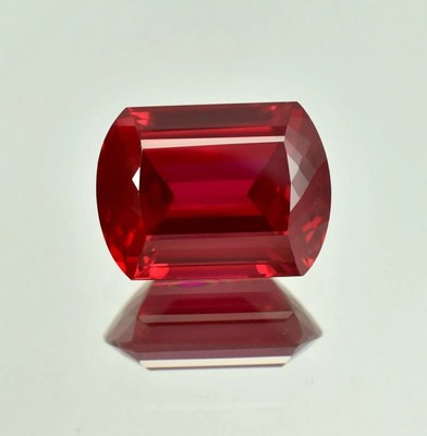 Cushion Cut 21+ Ct NATURAL BURMA Pigeon Blood Red Ruby Loose Certified Gemstone