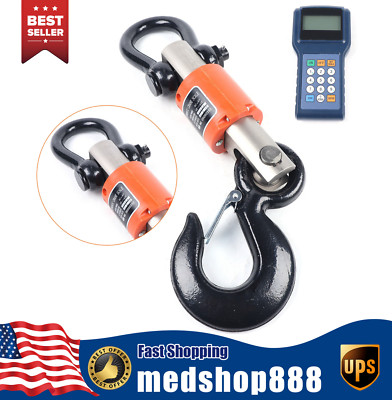 10T Digital Electronic Hanging Crane Scale Wireless Remote W/ Handheld Meter USA