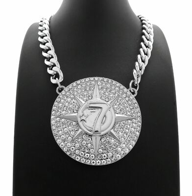 その他 HYSFORM The Members Necklace MENS SILVER JAY Z STYLE 5 PERCENTER 7 STAR PENDANT CUBAN
