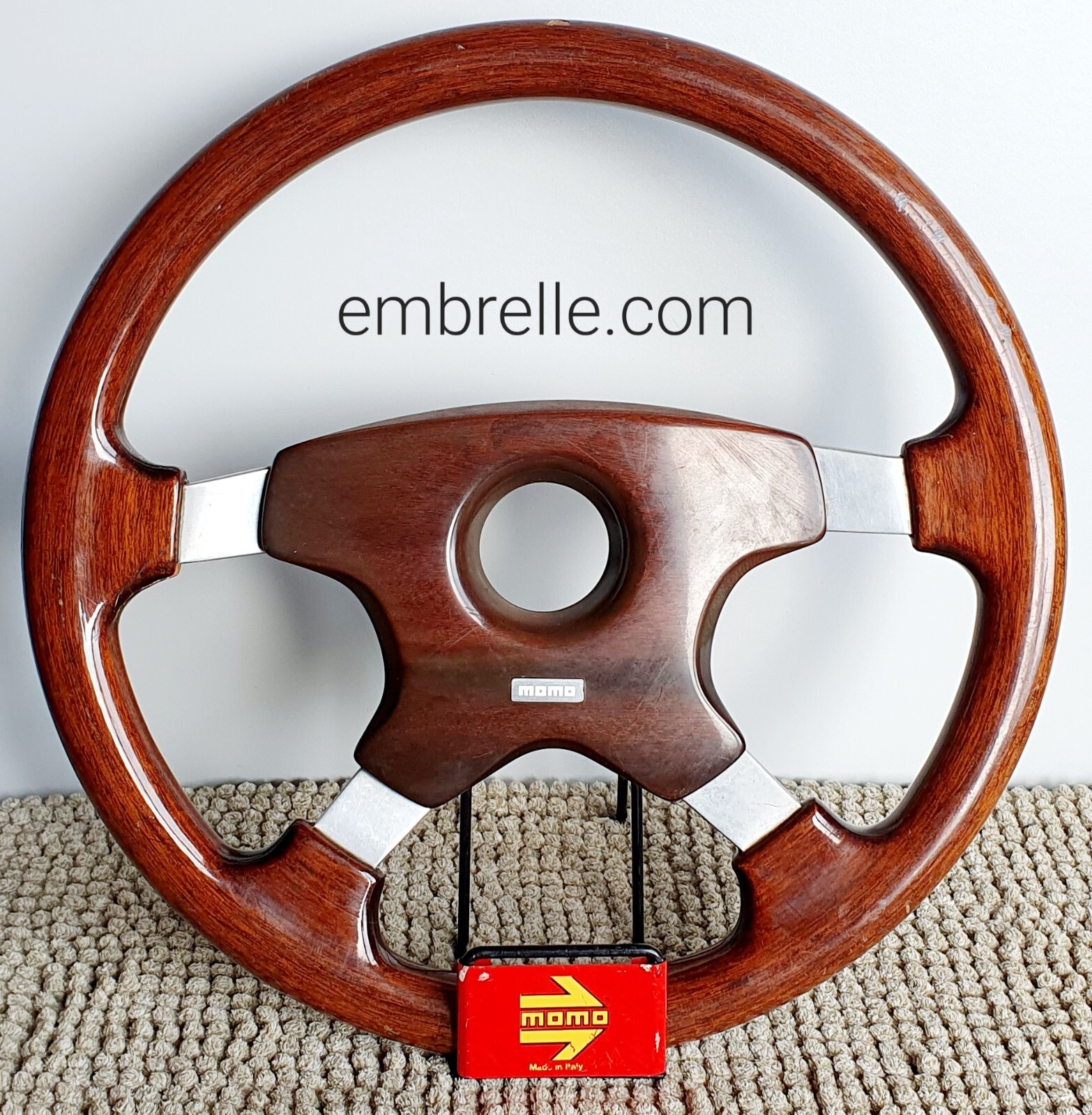 MOMO Astra wooden steering wheel made in Italy RARE HONDA BMW