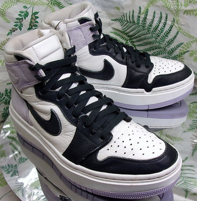 NIKE AIR JORDAN 1 ELEVATE HIGH BLACK LEATHER SNEAKERS FASHION SHOES WOMENS SZ 8
