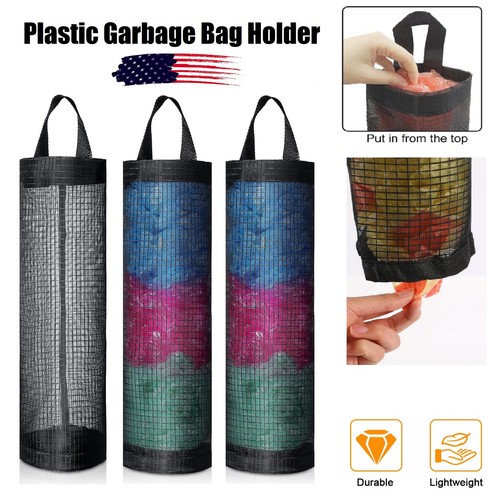 4&times; Grocery Plastic Garbage Bag Holder Dispenser Hanging Mes