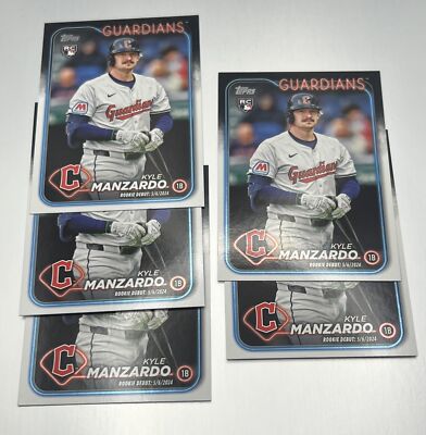 2024 Topps UPDATE KYLE MANZARDO ROOKIE DEBUT LOT OF 5 CARDS GUARDIANS US337 RC