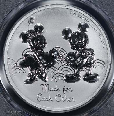 2023 $2 Niue 1 oz .999 Fine Silver PCGS MS 69 | Made for Each Other Disney