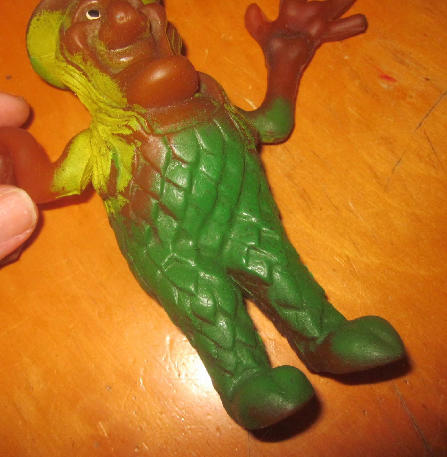 Vintage 1968 rubber jiggler monster Leaf Man Chemtoy Hong Kong
