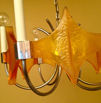 Vintage Lighting 1970s MOD chandelier by Moe.  Coolest Light Ever