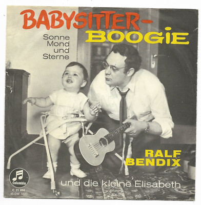 RALF BENDIX-COLUMBIA 21 804 GERMANY ROCK 45 RPM BABY SITTER BOOGIE W/PS 