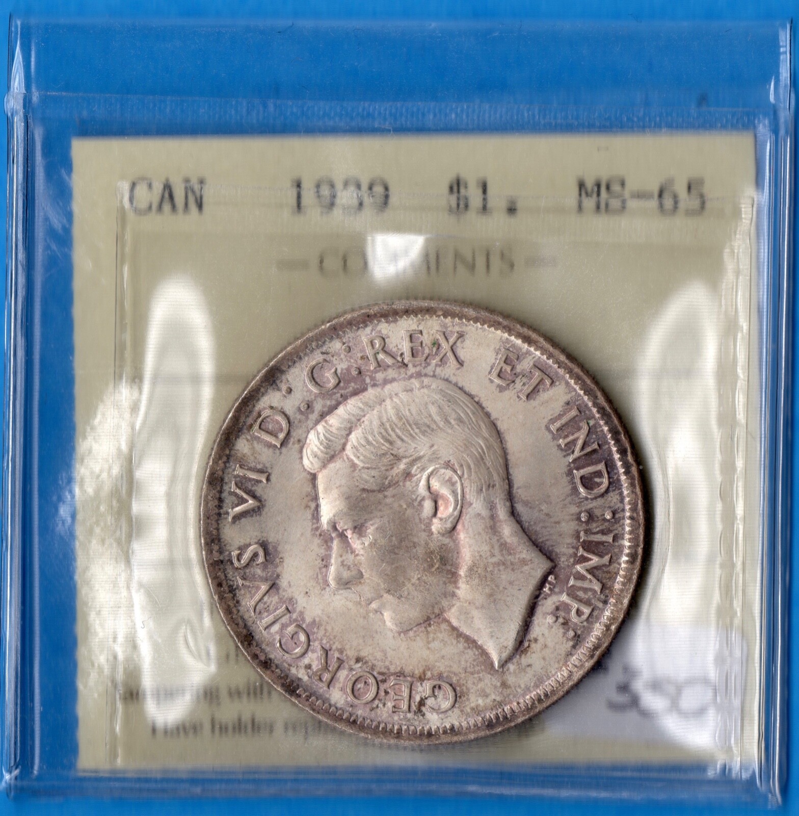 5101.00 грн - Canada 1939 $1 One Dollar Silver Coin - Parlia