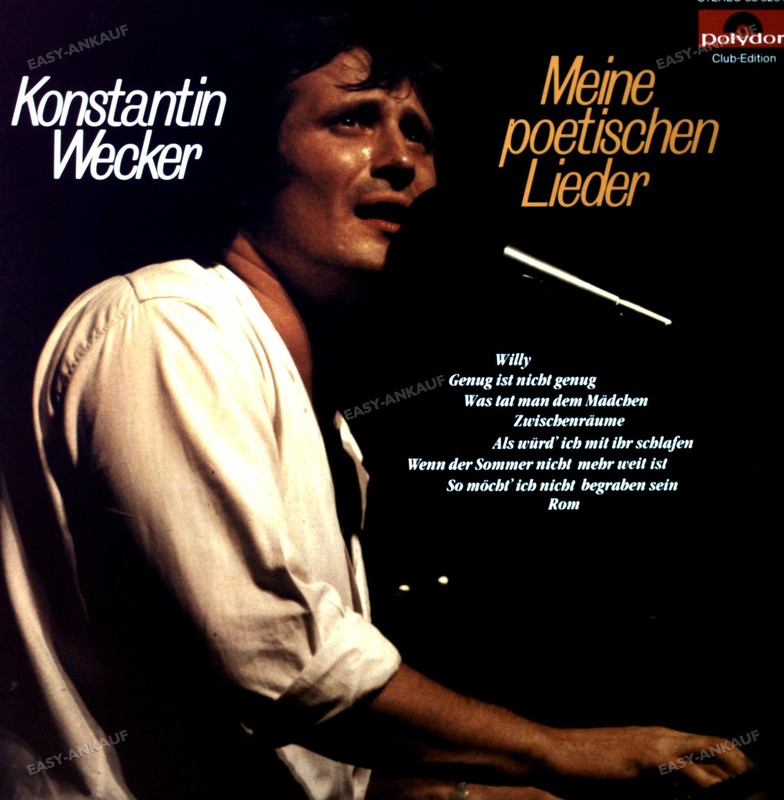 Konstantin Wecker - Meine Poetischen Lieder Lp (Vg/Vg) .
