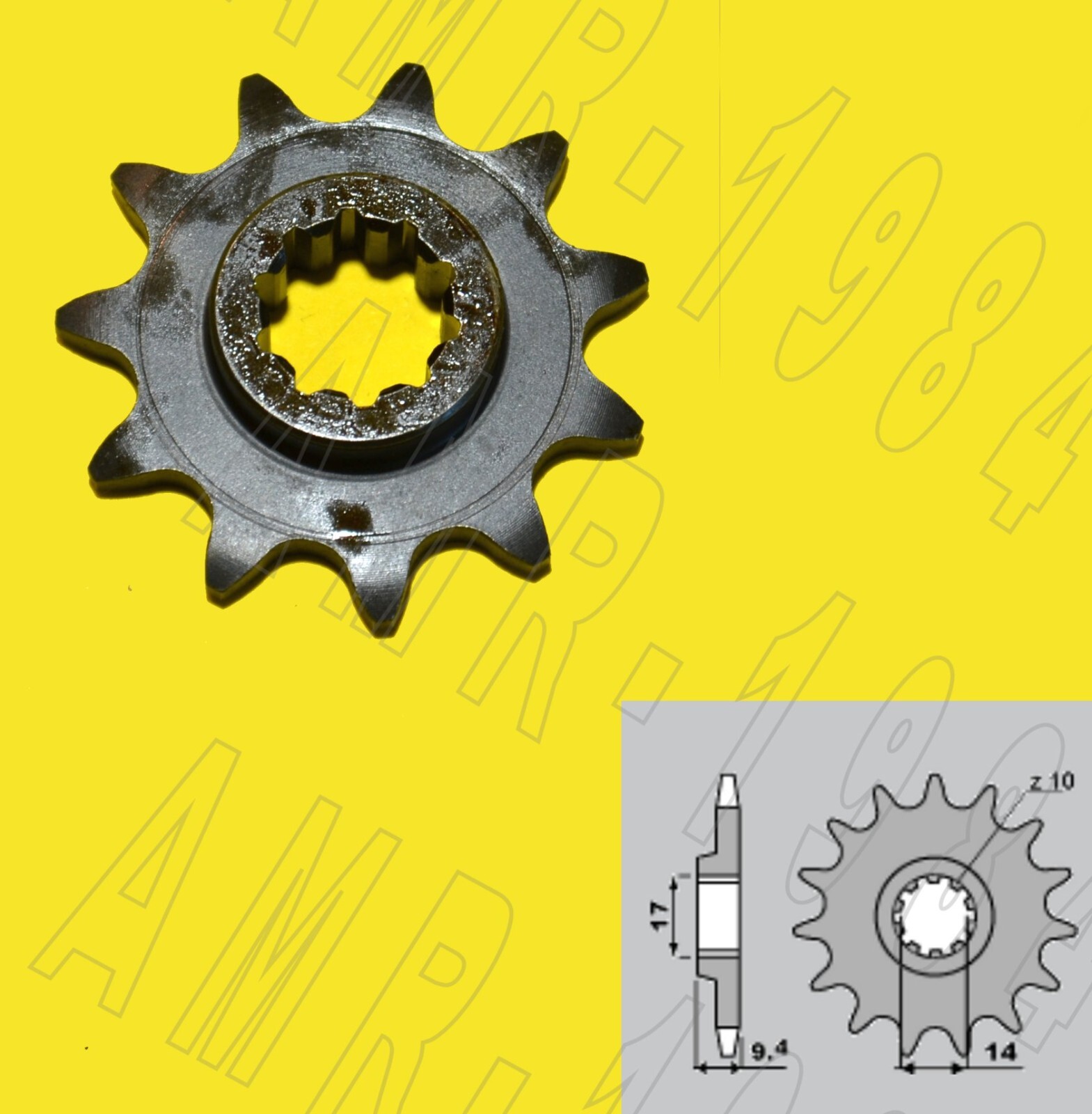 PIGNONE PBR  ACCIAIO Z 12  PER LEM MX 50 - MALAGUTI 50 GRIZLY 12 2001 /07   2111