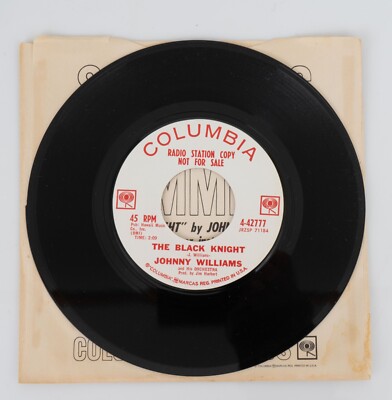JOHNNY WILLIAMS The Black Knight Columbia Promo W  Sleeve MINT