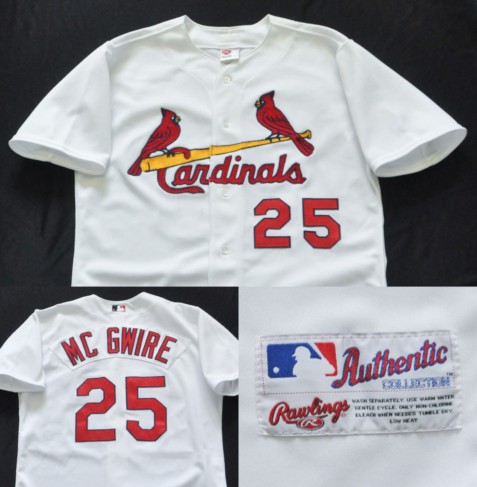 だ*お様 MLB Cardinals 25 MCGWIRE ユニフォーム ST. LOUIS CARDINALS MARK MCGWIRE #25 RED MESH Majestic Size