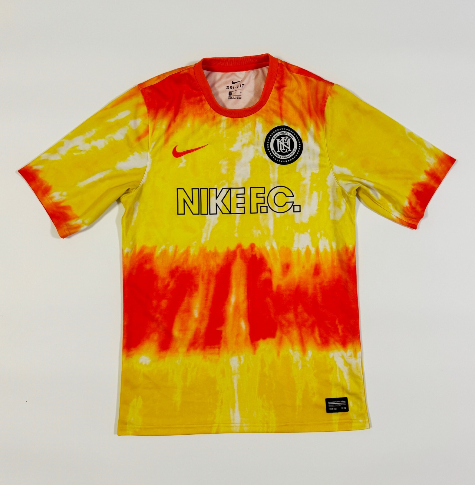 ウェア NIKE FC JERSEY TOPS NIKE F.C. FC TIE DYE FOOTBALL SOCCER SHIRT JERSEY TOP ORANGE