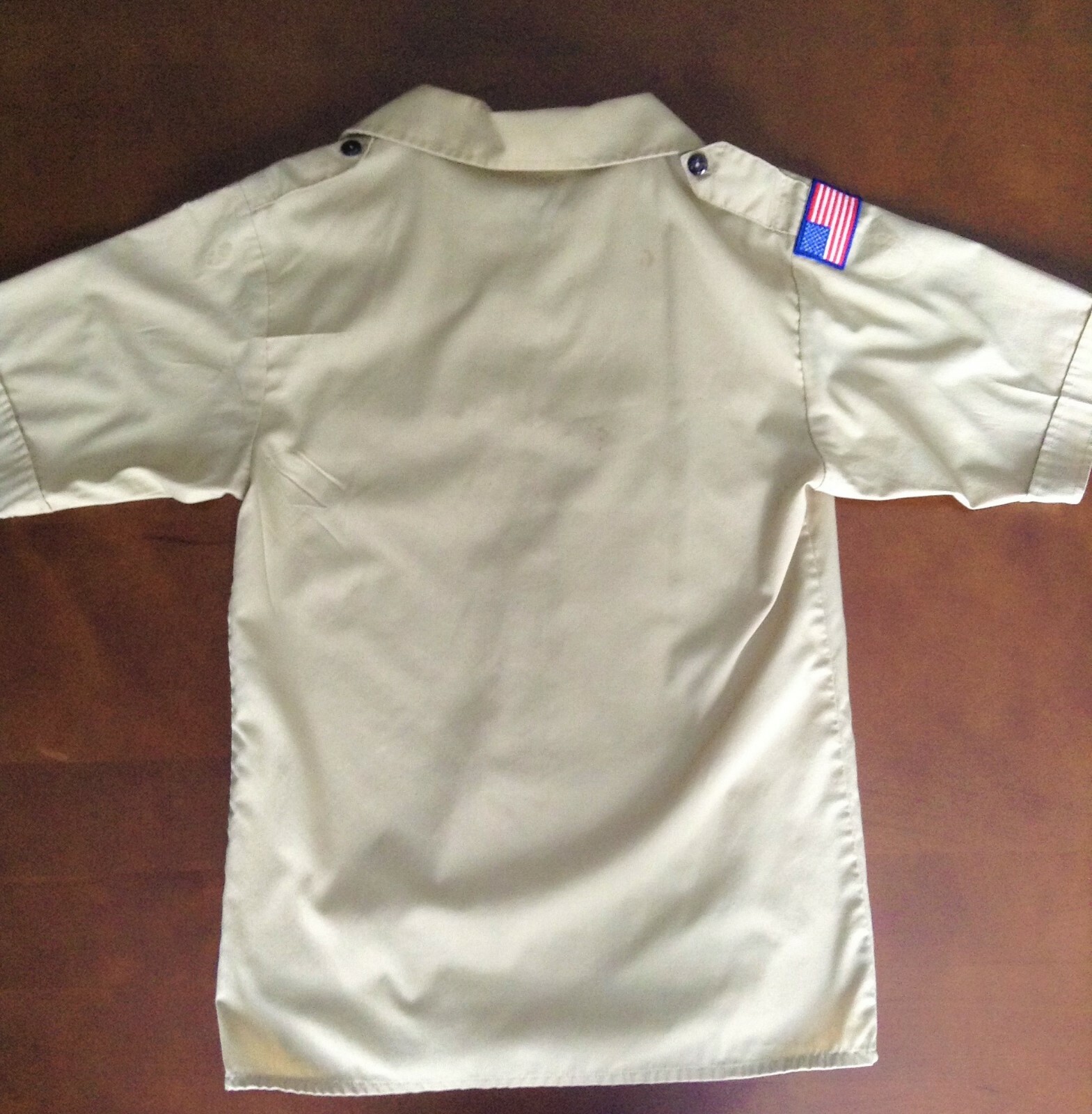 Boy Scouts Of America Official Tan Khaki YOUTH LARGE Uniform Shirt Short Sleeve