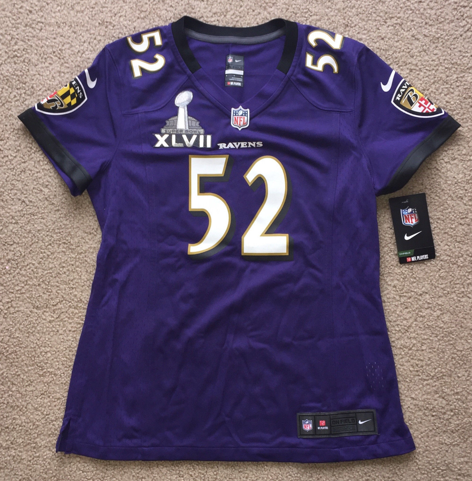 BALTIMORE RAVENS RAY LEWIS Jersey Nike Women's Size Small BALTIMORE RAVENS RAY LEWIS Jersey Nike Women's Size Small
