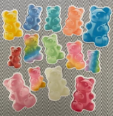 Gummy Bear Stickers Set Funny Sticker Laptop Sticker Waterbottle  Sticker