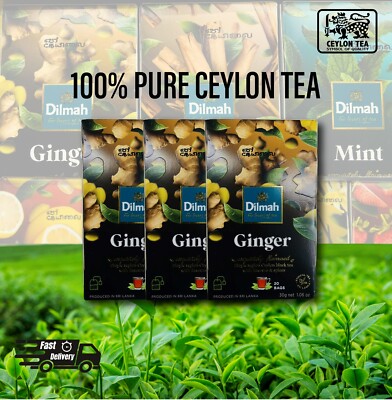 Dilmah Pure Ceylon Ginger Tea Flavored 20 Tea Bags Cocktail Mocktail Recipes