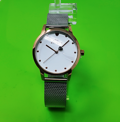 Radley Heart Dial Ladies Silver Mesh Strap Contrast Hand Watch RY4501A