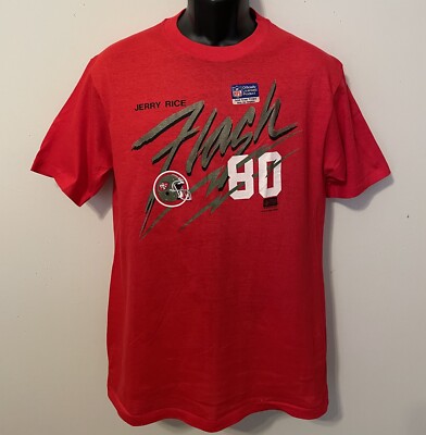Vintage 1987 #80 JERRY RICE *FLASH* 49ers SALEM T-Shirt NEW Old Stock NWT