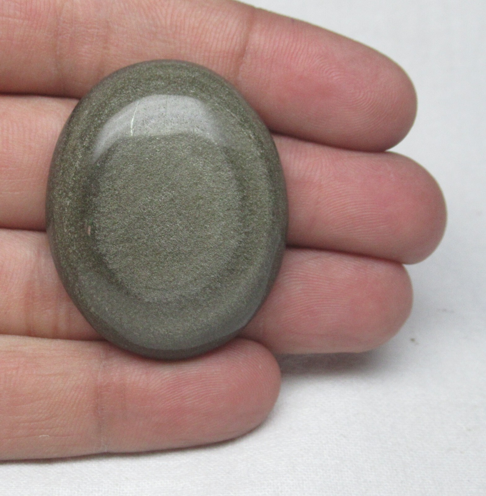 Natural Silver Obsidian Cabochon Oval 87.50 Cts Loose