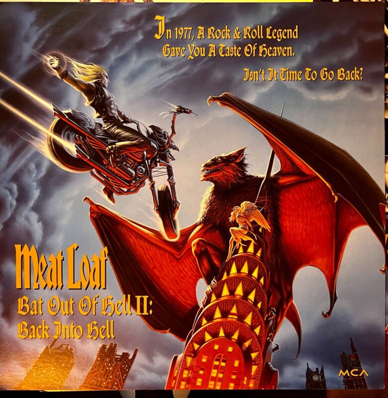 Meat Loaf Bat Out Of Hell 2 : 2-sided PROMO FLAT 12x12