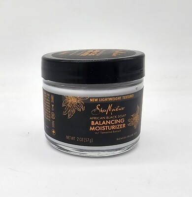 Shea Moisture 2 oz African Black Soap Balancing Moisturizer Blemish-Prone Skin