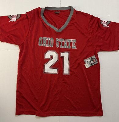 Ohio State Buckeyes Jersey Mens XXL Red Stadium Athletics Performance #21 NWT