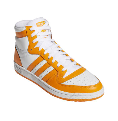 Adidas Originals Men's Top Ten Hi Basketball Shoes, White/Orange Rush