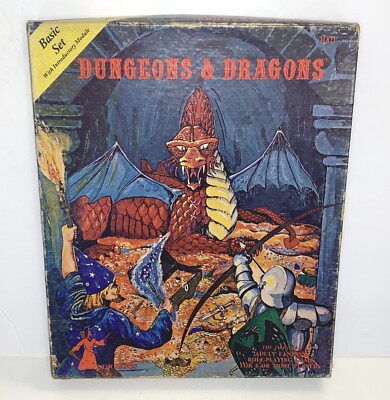 Vintage Dungeons & Dragons Basic Set TSR 1001 Role Playing Game - Incomplete