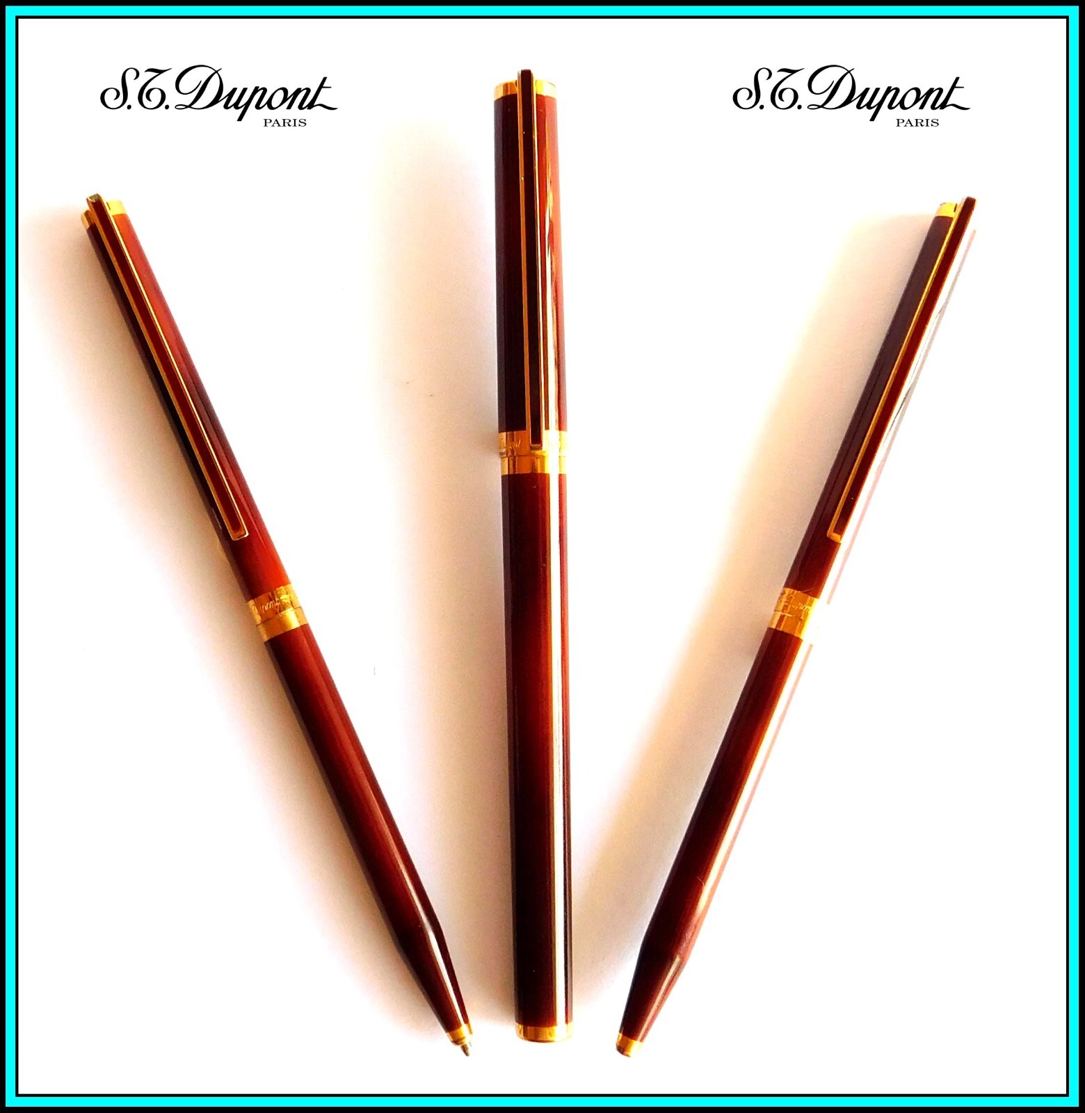 S.T. DUPONT Set: Fountain, Ballpoint & Pencil, Lacque de