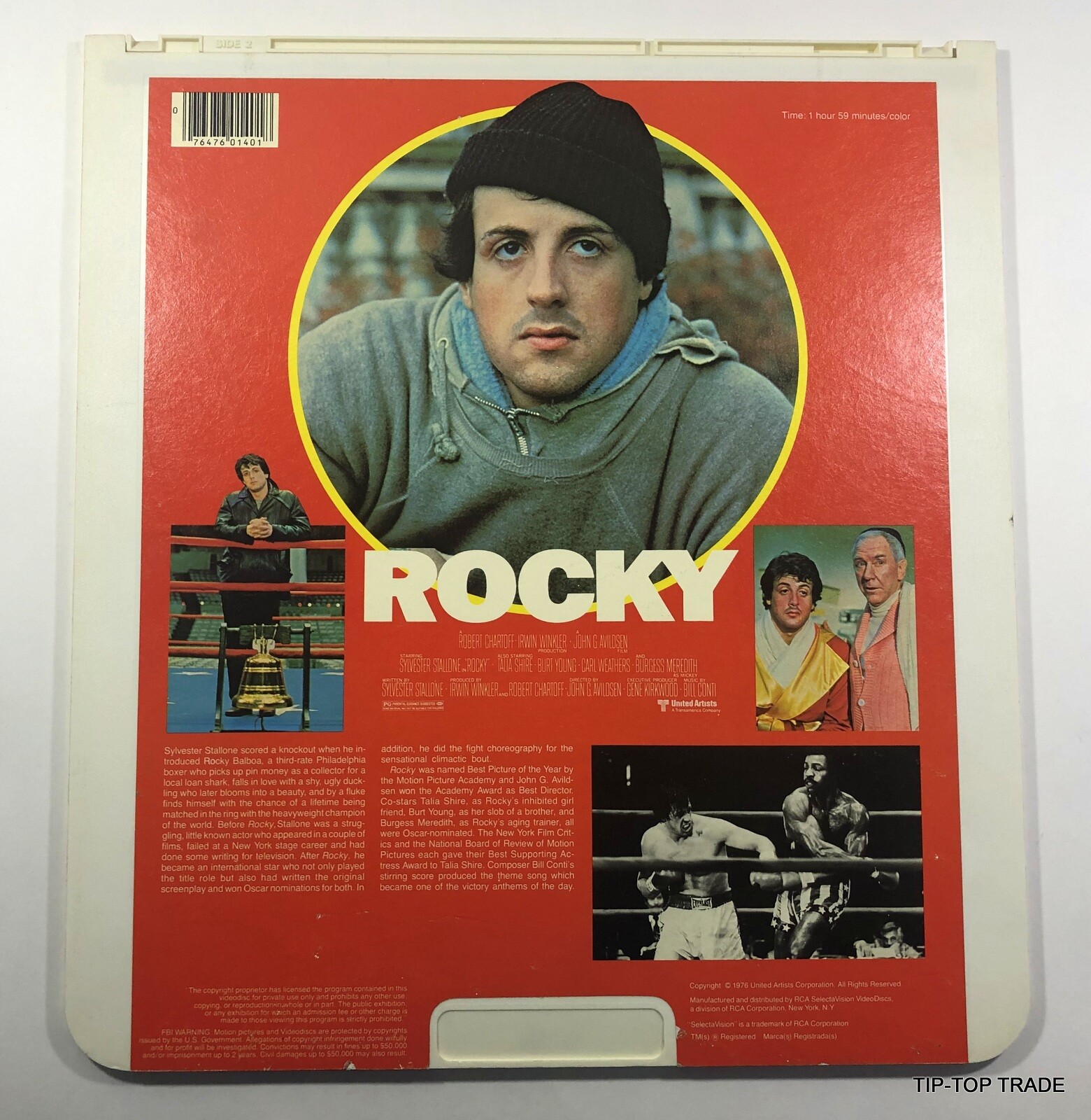 Rare Vintage RCA Rocky Selectavision Videodiscs
