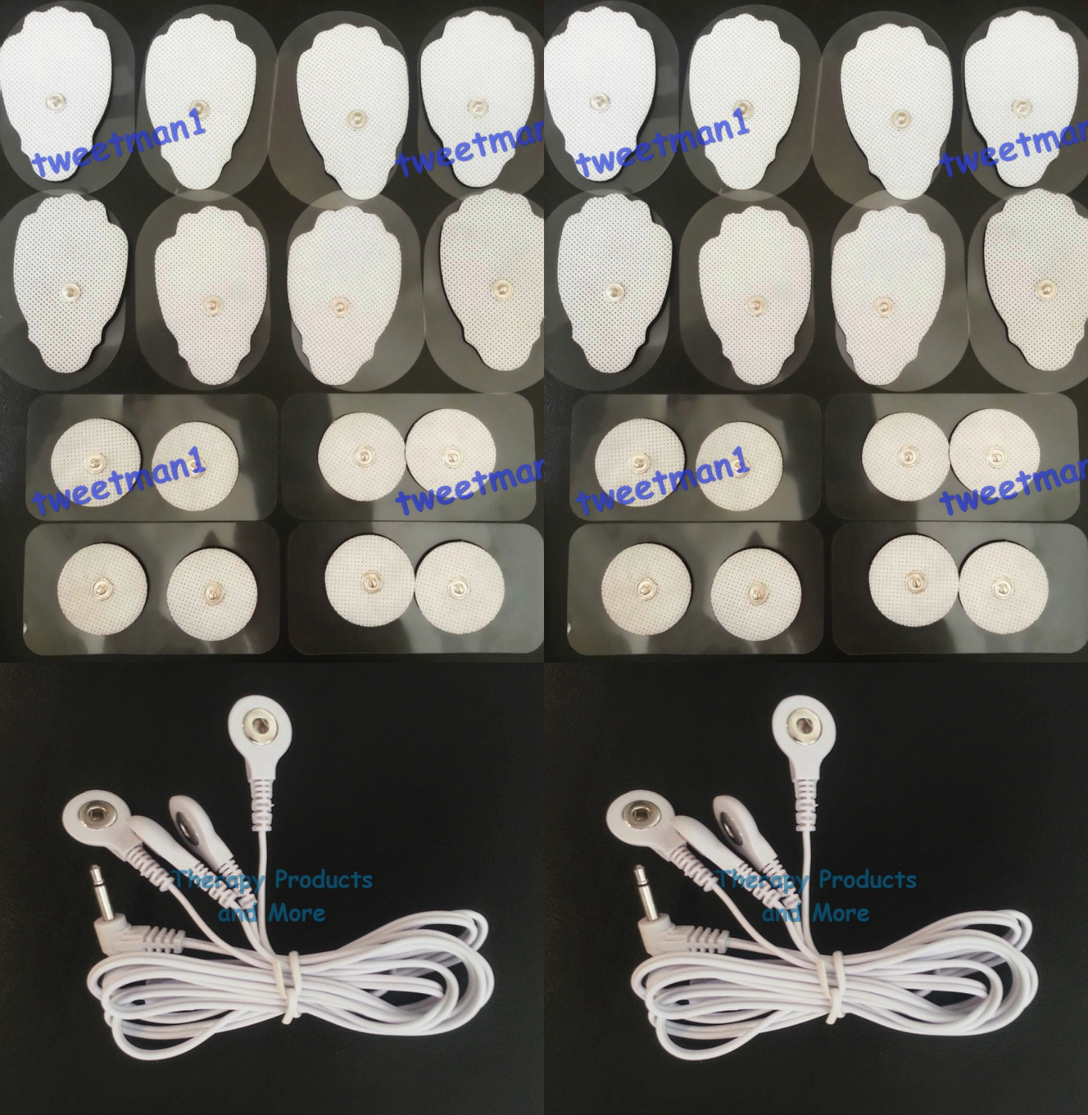 2 ELECTRODE LEAD WIRES- 3.5mm Plug+(16LG+16SM) FOR SMART RELIEF DIGITAL MASSAGER