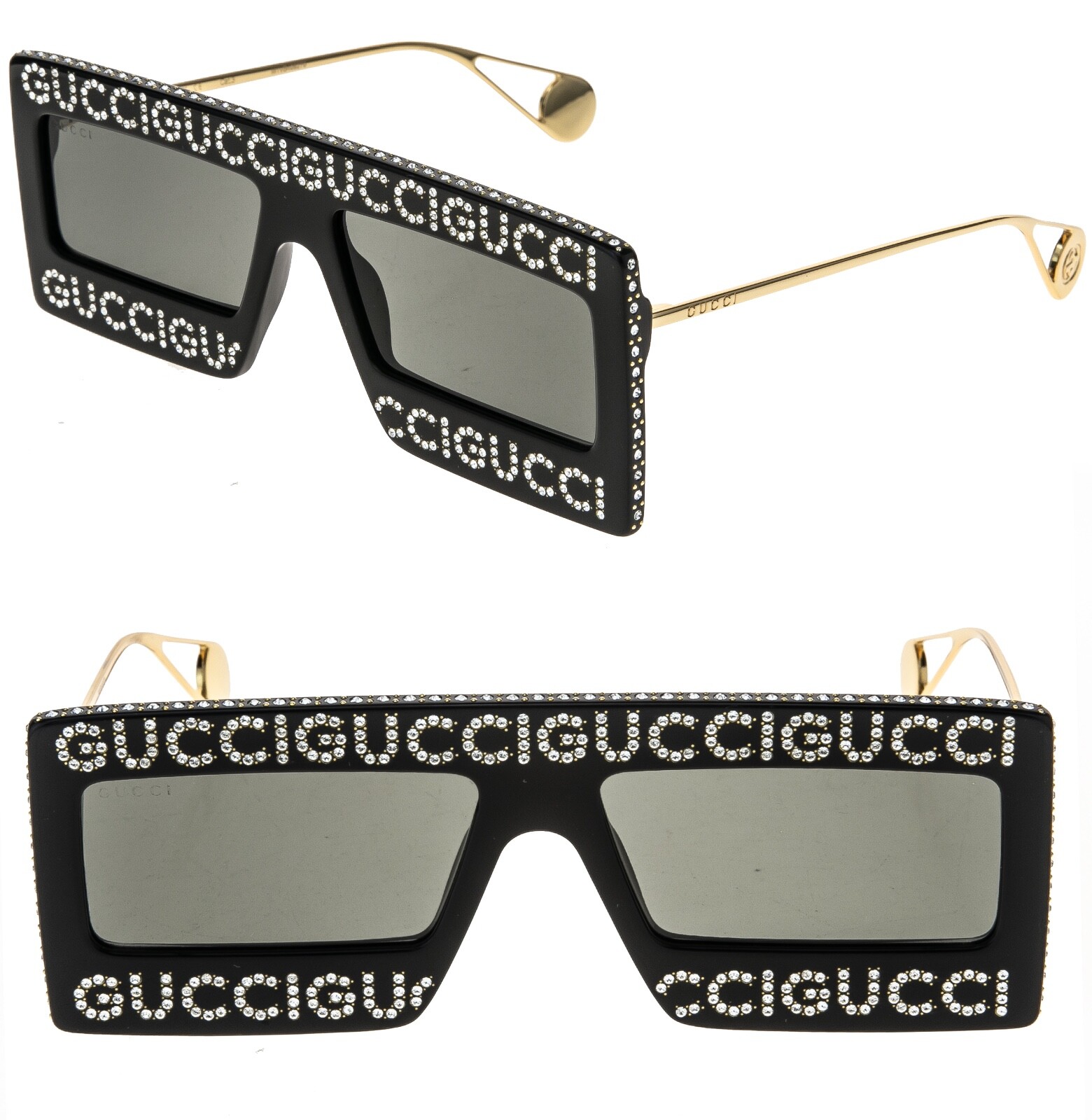 GUCCI ブラック トップス Sサイズ Gucci GG0418S XXS (54 - 20) with Grey lenses and Black frame