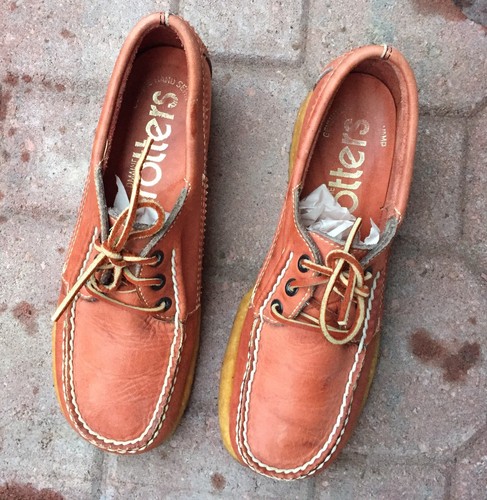 Vintage 70s Gum Sole Genuine Leather trotters Oxfords Shoes Womens 8