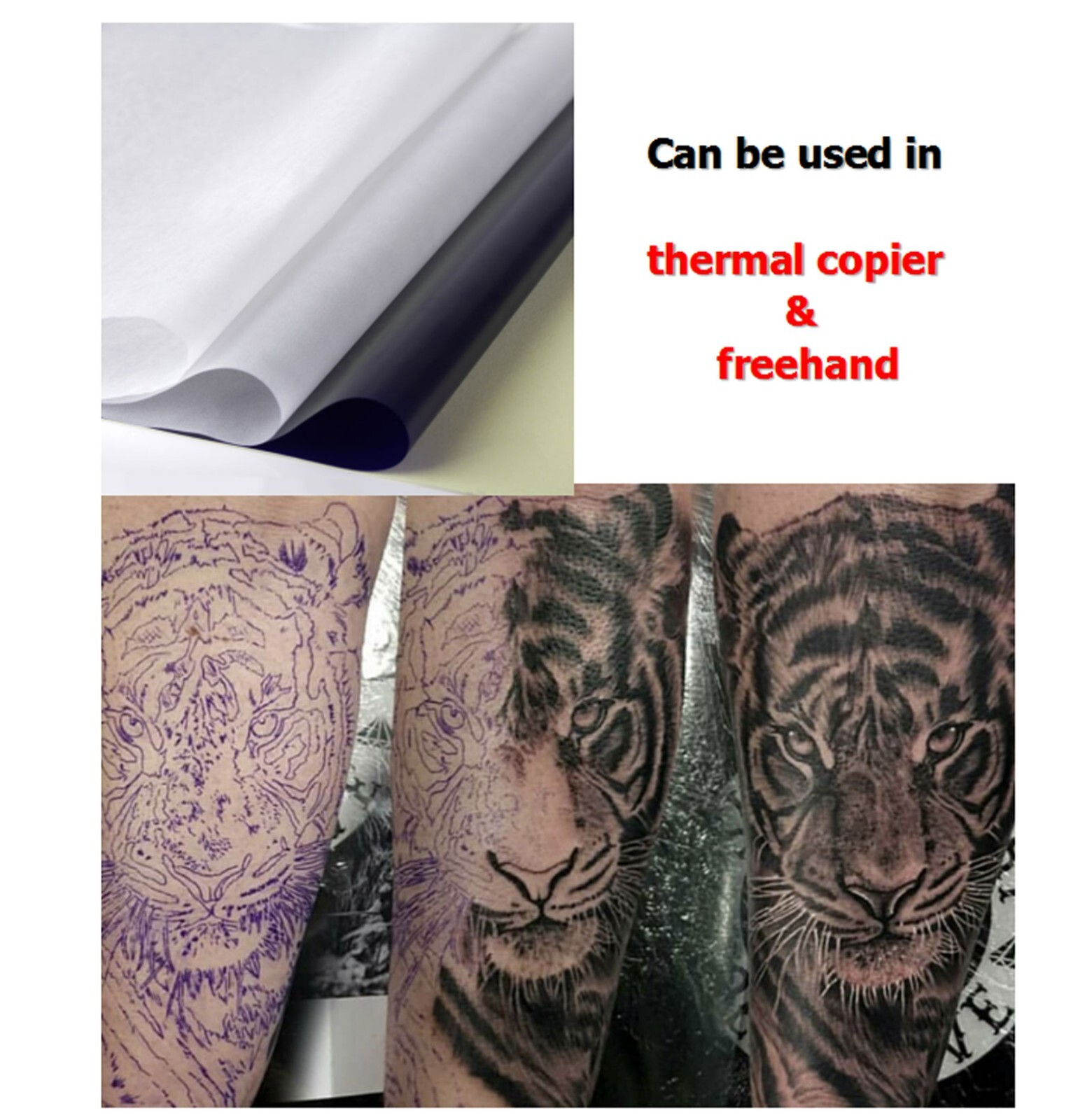 25PCS Tattoo Transfer Paper Stencil Carbon Thermal Tracing Hectograph Sheets