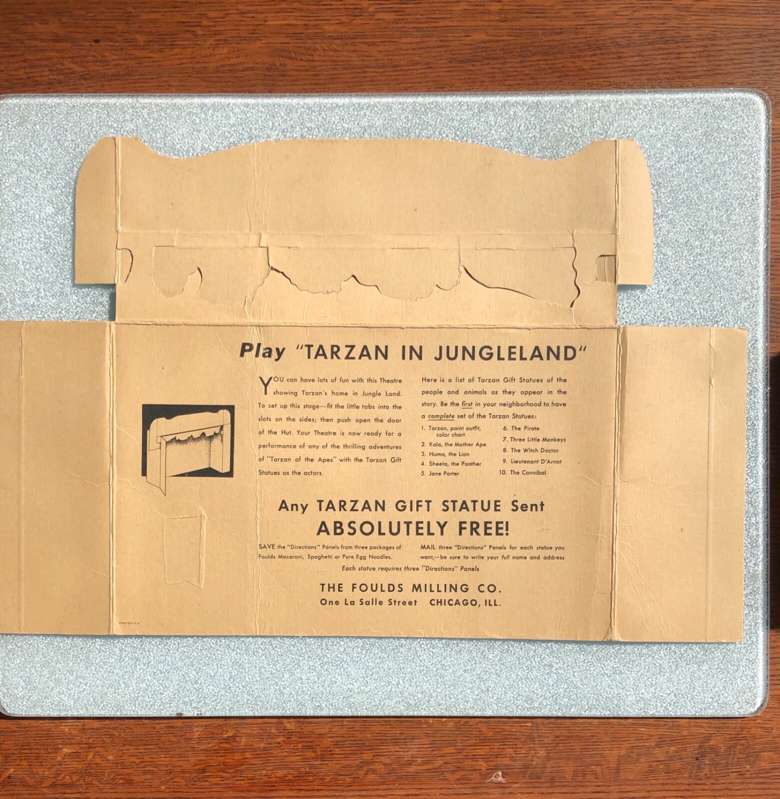 Fould’s TARZAN IN JUNGLELAND STAGE SET, 1932, NF Condition