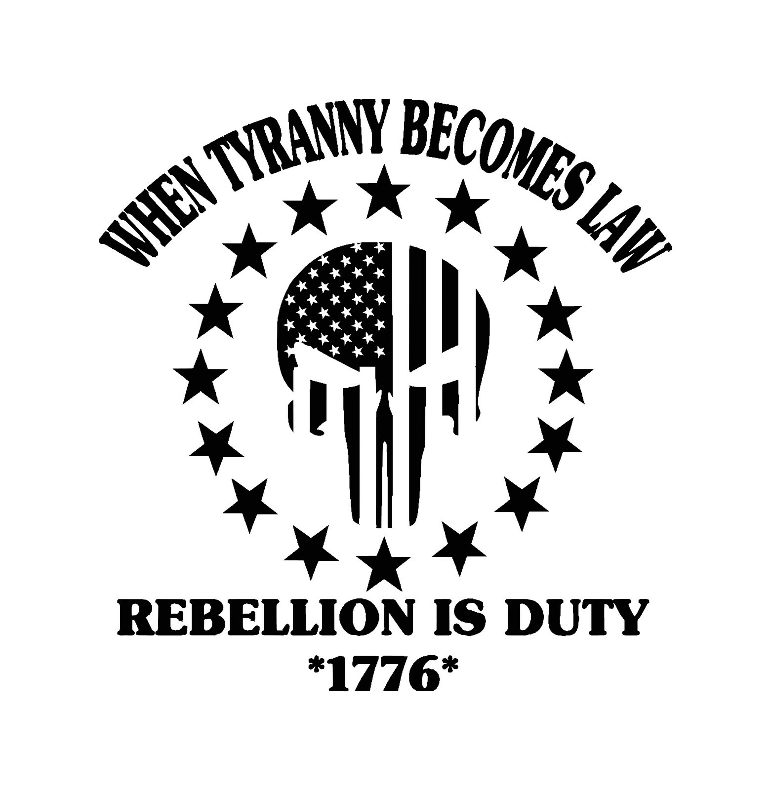 When Tyranny Law Rebellion Is Duty 1776 2nd Amendment Vinyl
