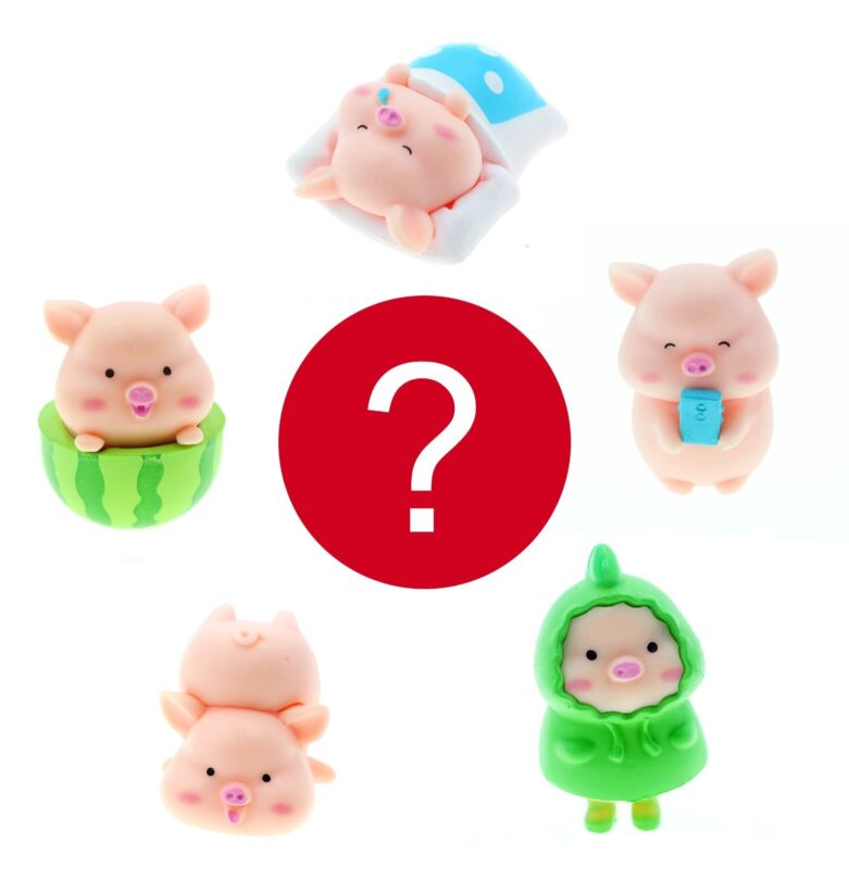 Surprise Toy For Teen Girls Pig Fairy Garden Accessory 1 Random Mystery Figure