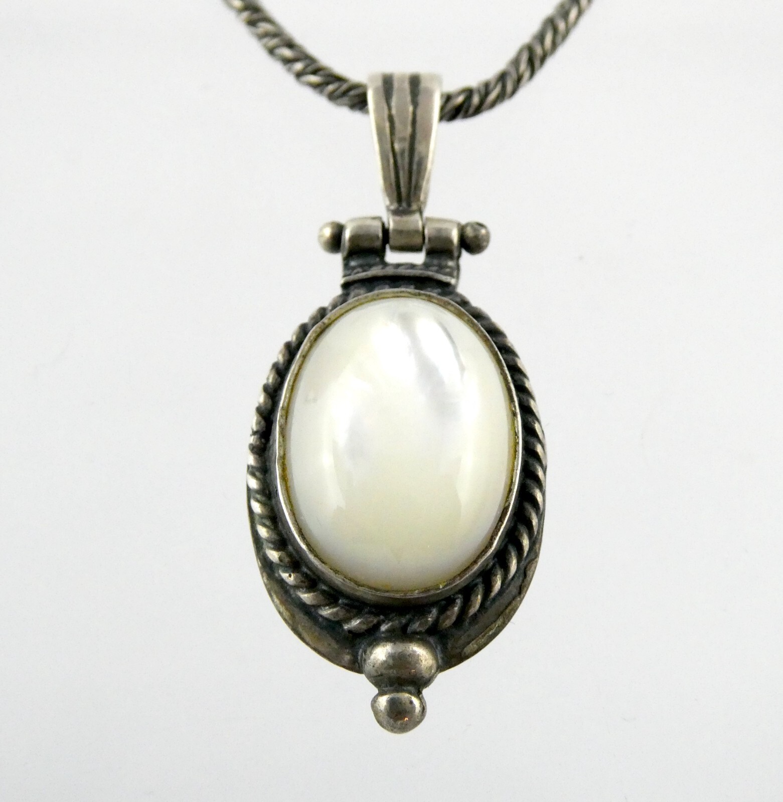 ★SENTIMENTS★ NO.264 [SILVER] NECKLACE orginal pearl IS 925 SILVER STERLING CHAIN+GENUINE 6MM WHITE MOTHER OF