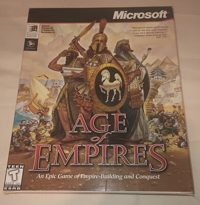 Microsoft Age of Empires I Strategy Game PC CD-ROM With Box Instructions Manual