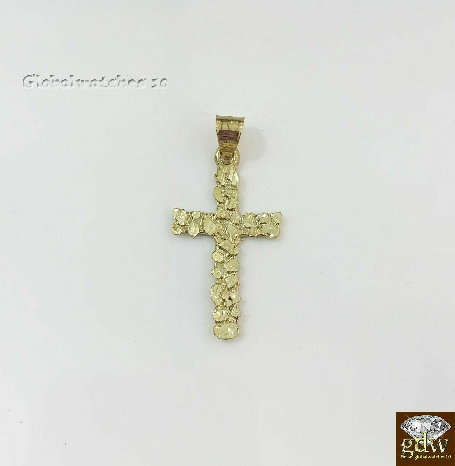Pre-owned G&d 10k Gold Jesus Cross Pendant With Rope Chain In 18" 20" 22" Real Gold